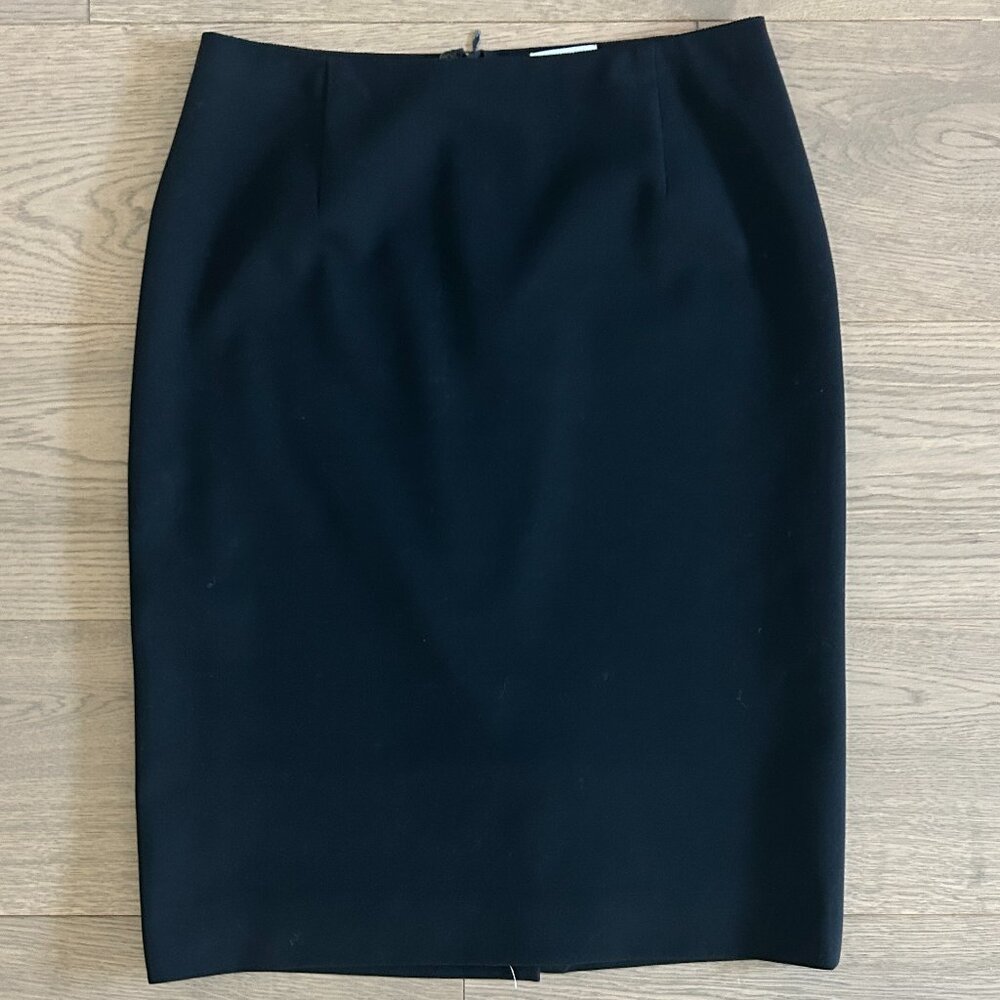 Jigsaw Black Pencil Skirt Womens US 6 UK 10 Classic Work Office Knee Length